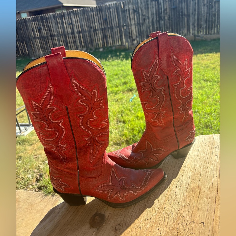 Rare Red Corral Cowgirl Boots